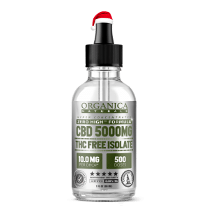 Zero High Hyper Concentrated CBD Oil Isolate Tincture - THC-Free - 5000MG